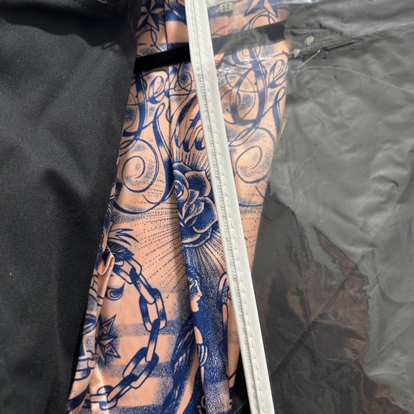 JEAN PAUL GAULTIER TARGET TRENCH COAT 12 BLACK WINTER DESIGNER - Picture 15 of 16